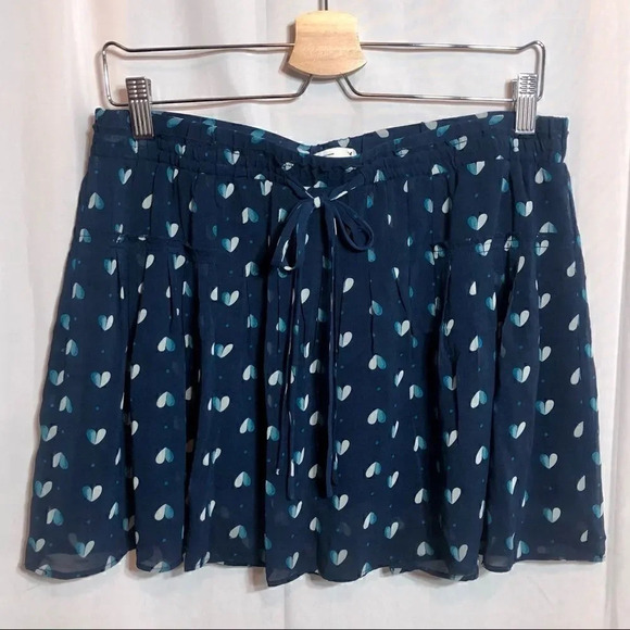 American Eagle‎ Outfitters Mini Skirt, Navy Hearts - Picture 1 of 6